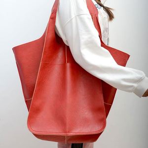 Sacs à main spacieux en cuir souple, sacs fourre-tout vintage pour femme, sacs à main de créateur en cuir PU huilé pour femme, vente en gros Chine - Product Image 6