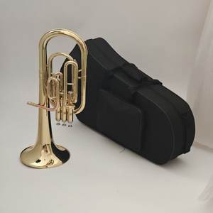 Tuyau en cuivre laqué <span class=keywords><strong>Euphonium</strong></span> baryton en laiton jaune avec surface laquée d'or <span class=keywords><strong>Prix</strong></span> d'usine - Product Image 2