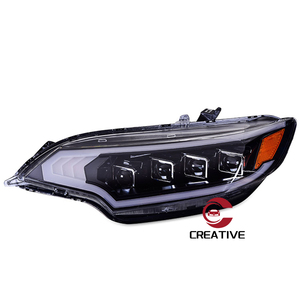 สำหรับ <span class=keywords><strong>Honda</strong></span> <span class=keywords><strong>Jazz</strong></span> Fit <span class=keywords><strong>2014</strong></span> 2015 2016 2017 2018 GK5 ไฟหน้า LED DRL ชุดไฟหน้า 4 LED อัพเกรด ปรับแต่ง ไฟเลี้ยวแบบไดนามิก - Product Image 3