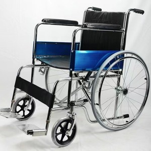 Fauteuil roulant manuel léger pliable portable pour personnes âgées et handicapées avec frein en U certifié CE - Product Image 1