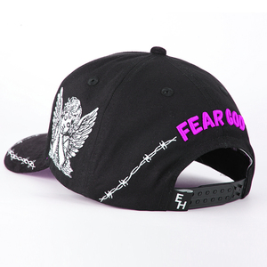 قبعة جلد مدبوغ كلاسيكية عالية الجودة بشعار مطرز مخصص ، 5 ألواح ، حافة منحنية رياضية Gorras os مع شعار - Product Image 6