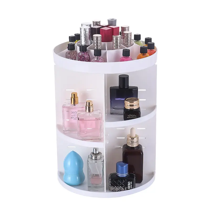 3 layers white cosmetic container acrylic cosmetic storage box factory big capacity high quality makeup organizers