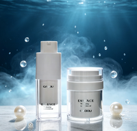 Flacon pulvérisateur sans air en plastique, flacon pompe rond pour les soins de la peau en voyage, design unique