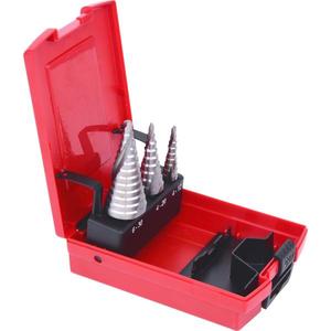 KS TOOLS - 330.2414 HSS Co 5 Jeu de forets étagés, dans un boîtier en plastique (3 pcs) - EAN 4042146346242 DRILL BITS STEP DRILL - Product Image 4
