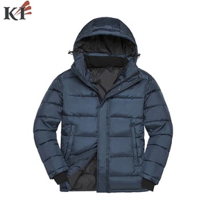 Men's Olive Green Cotton Puffer <b>Jacket</b> <b>Waterproof</b> Reversible Casual Winter Coat Regular Fit Zipper Closure Solid Color 100% Silk - Product Image 4