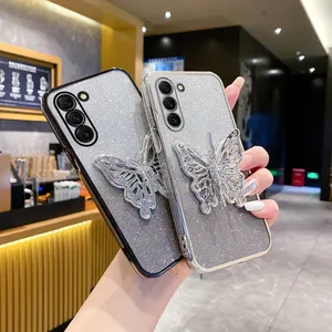 <span class=keywords><strong>Funda</strong></span> con soporte para teléfono con purpurina ostentosa de lujo con mariposa para <span class=keywords><strong>Samsung</strong></span> <span class=keywords><strong>Galaxy</strong></span> S23 S21 S20 S24 S22 <span class=keywords><strong>Plus</strong></span> FE <span class=keywords><strong>note</strong></span> <span class=keywords><strong>10</strong></span> 20 - Product Image 1