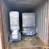 Plateforme de travail aérienne mobile électrique autopropulsée HELI 3m 3.9m 4.8m, nacelle élévatrice à ciseaux compacte avec direction hydraulique, capacité 300kg