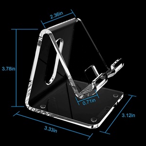 Xách tay rõ ràng Acrylic điện thoại đứng bàn-compatable iPad Điện thoại thông minh hiển thị chủ - Product Image 2