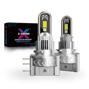 Ampoules de phare LED de remplacement X-7SEVEN <span class=keywords><strong>Mini</strong></span> Size Luna H15 150W 15000lm avec décodeur intégré pour une performance d'éclairage premium - Product Image 1