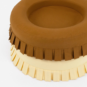Op maat gemaakte antislip orthopedische luxe hondenbank ronde bedden kussen verwijderbaar traagschuim huisdieren kattenbedden OEM ODM - Product Image 5