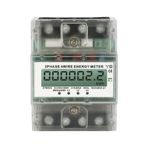 Three Phase Four Wire Energy Meter 3x230V/400V 5(80)A LCD Display Electronic Power Meter For Household Use - Product Image 1