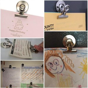 Modèle 6025 3 tailles Argenté Métal électro-plaqué Aimant pour réfrigérateur, tableau blanc, notes et messages, outils et clips magnétiques - Product Image 5