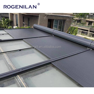 Rideau électrique en <span class=keywords><strong>aluminium</strong></span> intelligent pour véranda, fenêtre rétractable, pare-soleil, rouleau <span class=keywords><strong>de</strong></span> toit pour volet roulant - Product Image 4