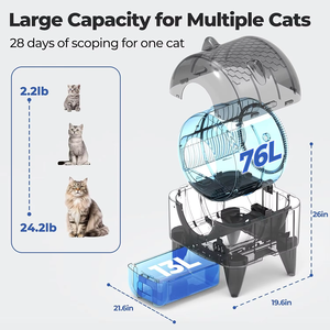 Kotak Pasir Kucing Otomatis OEM dengan Pembersihan Sendiri, Dikendalikan Aplikasi Pintar, Bebas Bau, Kapasitas Besar, Pemasok Grosir - Product Image 2