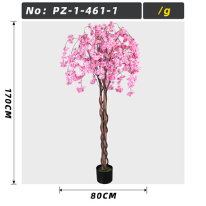 Árbol de Flores de Cerezo Artificial en Maceta, Árbol de Sakura de Tamaño Personalizado para Vestíbulo de Hotel, Renovación de Interiores de Resort, Decoración de Paisajismo - Product Image 2