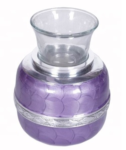 Urna de metal para velas conmemorativas, urna para cenizas funerarias, urna grabada para velas, urna con luz, urna de diseño para cenizas, urna dorada grabada - Product Image 4