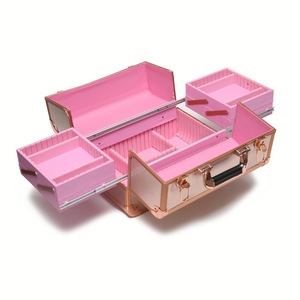 Maletín de almacenamiento de <span class=keywords><strong>aluminio</strong></span> profesional personalizado Estuche de viaje de belleza de <span class=keywords><strong>maquillaje</strong></span> portátil de <span class=keywords><strong>aluminio</strong></span> - Product Image 2