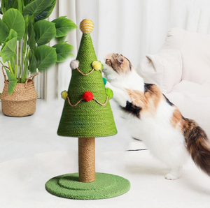 Placa de sisal natural para gatos, placa de arranhões em forma de árvore de natal, gato, sisal natural resistente à desgaste - Product Image 2