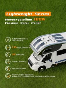 Aufiner Flexible Waterproof Off-Grid Balcony Solar Panels 50W 100W 300W Monocrystalline Silicon Material - Product Image 6