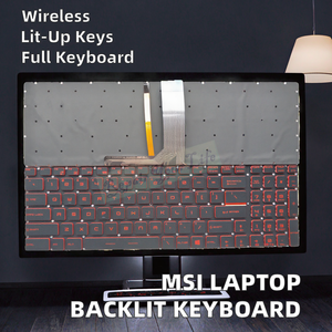Đối với <span class=keywords><strong>MSI</strong></span> chơi game máy tính xách tay Backlit Bàn Phím Máy Tính Xách Tay Bàn Phím thay thế GS60 GE62 2QD 2QF GS70 GP62 GP72 GE72 GL62 WS60 phím Màu Đỏ - Product Image 5