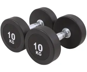 Factory Wholesale Cheap Rubber 2.5-50kg Round Dumbbell Fitness Exercise Free Weights Set Gym Home Equipment Workout