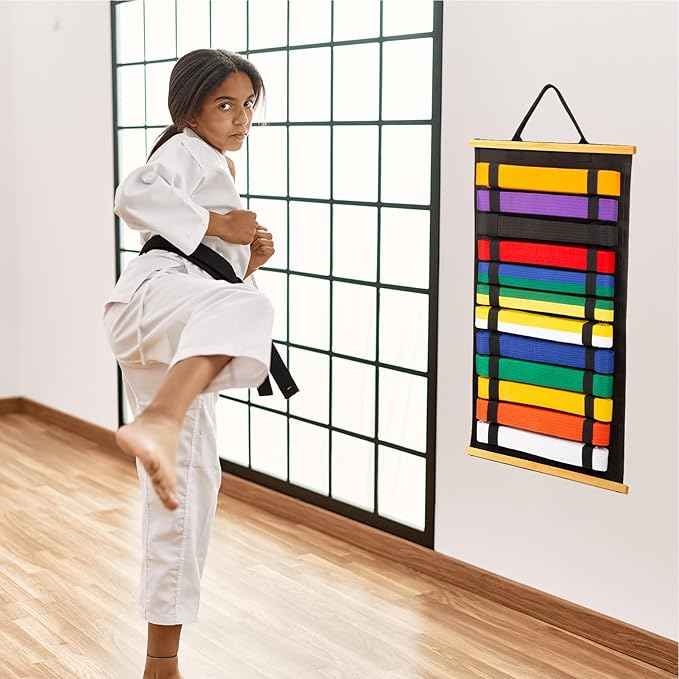 Taekwondo Riem Opslag Karate Belt Display Rack - Karate Riem Houder | Vechtsport Riemen Organizer, Taekwondo Riem Opslag Karate Belt Display - Karate Belt Display, Gemakkelijk Inbrengen En