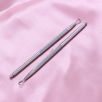 Outil de manucure professionnel en acier inoxydable Double tête dissolvant d'ongles poussoir à cuticules Gel vernis dissolvant + poussoir à cuticules