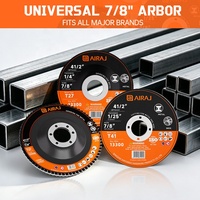 AIRAJ – Lot de 28 disques à lamelles universels 115 mm pour meuleuse d'angle, meules T27 T41, disques de meulage pour métal, lames de scie