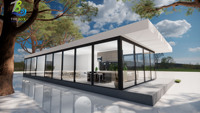 Structure en acier préfabriquée pour entrepôt, construction de bureaux, bâtiment commercial, maison modulaire, bureau préfabriqué