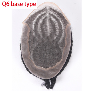 Novedad Q6 Afro <span class=keywords><strong>trenzas</strong></span> estilos de pelo tupé encaje Invisible Afro <span class=keywords><strong>trenzas</strong></span> rizadas hombre pelucas de pelo negro africano reemplazos para <span class=keywords><strong>hombres</strong></span> - Product Image 4