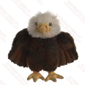 栩栩如生的秃鹰毛绒动物玩具美国白鹰小鸟毛绒玩具