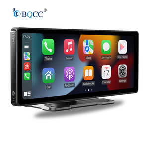 Moniteur Portable BQCC 10,26 Pouces IPS Sans Fil <span class=keywords><strong>Carplay</strong></span> Android Auto Liaison Miroir Écran HD Multimédia Universel pour Voitures Audi Nissan - Product Image 1