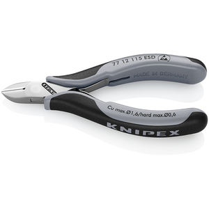 KNIPEX 77 12 115 ESDSB Cortador Diagonal Electrónico ESD con Mangos Multicomponentes 115 mm - Product Image 1
