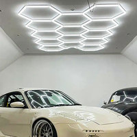 Haute puissance suspendue 220V 110V travail lumière Led Parking Garage Luminaires lumières décoration hexagonale nid d'abeille lampe