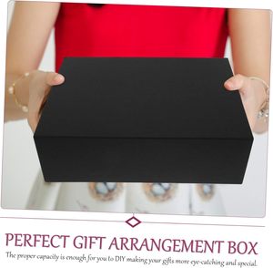 Logo Lớn Gấp Ráp Các Tông Bé Màu Đen Quà Tặng Sang Trọng Bao Bì Cứng Nhắc Từ Hộp Giấy Với Nắp Cho Doanh Nghiệp Nhỏ - Product Image 6