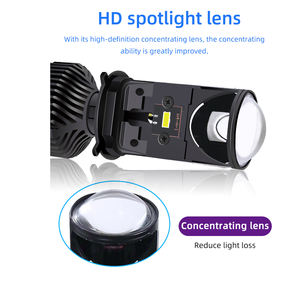 Lente de Proyector Bi-LED Mini Y6 H4 de Alta Potencia, Bombilla LED Canbus de 80W, 12V, 6000 lm, Ajuste Universal - Product Image 6