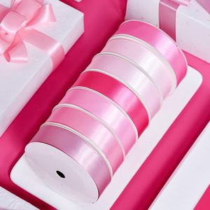 Factory Wholesale Satin Ribbon Wristband 100% Polyester Double Face Smooth Custom Solid Colors Ribbon