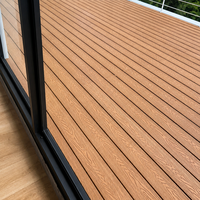 Plancher de terrasse en WPC, terrasse en WPC massif, terrasse en composite bois-plastique, revêtement de sol extérieur en relief 3D pour usages multiples
