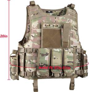 Gilet tattico softair impermeabile MGFLASHFORCE gilet da Paintball modulare alla moda con cerniera di chiusura regolabile in poliestere - Product Image 3