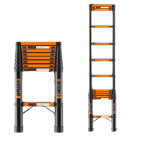 Échelle télescopique pliable en aluminium robuste Xinxing avec une capacité de charge de 150 kg pour une utilisation en extérieur sur les escaliers