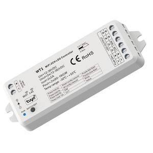 Bộ điều khiển đèn <span class=keywords><strong>LED</strong></span> WiFi 2 kênh JIUAN WT1, ứng dụng Tuya, điều khiển bằng giọng nói Alexa, hẹn giờ nhạc, điều chỉnh độ sáng không dây RF, bảo hành 5 năm, phạm vi 30M, điện áp DC12-24V, đèn <span class=keywords><strong>LED</strong></span> CCT - Product Image 3