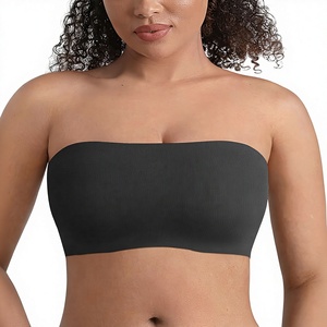 Reggiseno Senza Spalline per Donne, Senza <span class=keywords><strong>Ferretto</strong></span>, Imbottito, Antiscivolo, Top <span class=keywords><strong>a</strong></span> Tubo, Comodo e Modellante, in Nylon e Spandex - Product Image 1