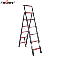 Échelle télescopique double en aluminium de style industriel, échelle pliante moderne pour l'extérieur, certifiée EN131 pour l'isolation
