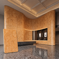 Panneau mural sans joint en microciment mat, imitation bois de bambou et carbone, résistant aux rayures, 1200x2800, alternative de luxe au placage de bois de burl