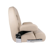Sièges de bateau marin chaise de yacht de luxe accoudoir rabattable chaise pilote en matériau PU imperméable doux avec charnière durable pour navires