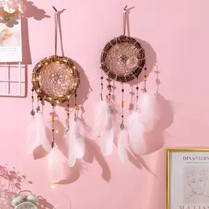 Wholesale dream catchers home car decor small mini decor feather handmade hand made dream catcher