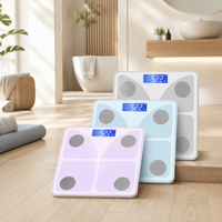 Báscula Digital de Baño de Alta Precisión, Báscula de Grasa Corporal Inalámbrica con Bluetooth, Báscula de IMC para el Control de la Salud de Toda la Familia