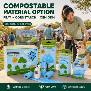 Bolsas Compostables de PBAT para Excrementos de Perro, para Viajes y Uso al Aire Libre, Grosor Personalizado, Embalaje para Pedidos al por Mayor - Product Image 3