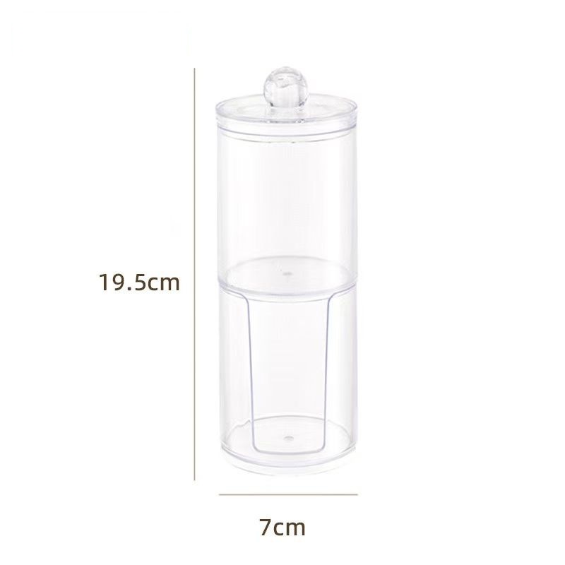 Coffret démaquillant transparent-coton-tige
