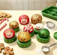 Monstre vert de Noël en TPR souple et moelleux, jouet anti-stress à récupération lente en forme de pain de four à vapeur à la pectine, cadeau